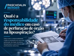 Qual é a responsabilidade do médico em caso de perfuração de órgão na lipoaspiração?