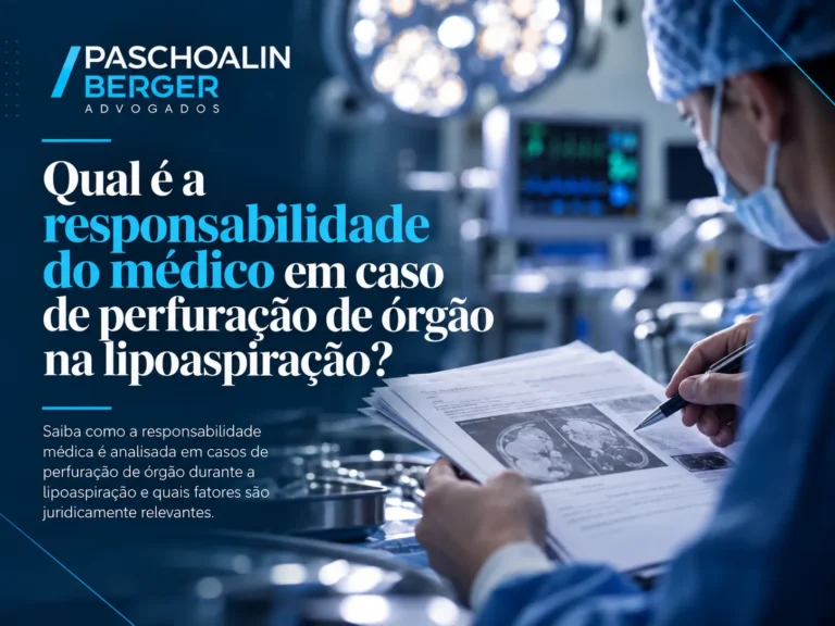Qual é a responsabilidade do médico em caso de perfuração de órgão na lipoaspiração?